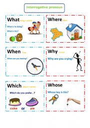 English Worksheet: Interrogative pronoun
