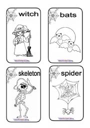 Halloween Cards to colour