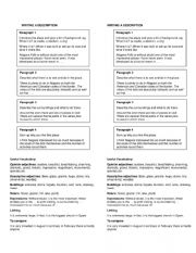 English Worksheet: Writing a description