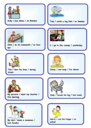 IRREGULAR VERBS SPEAKING CARDS 1/5