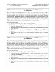 English Worksheet: Reading comprehension 