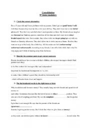 Consolidatio 9th form module 1