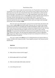 English Worksheet: A Short Story called 