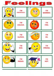 English Worksheet: feeling dominoes