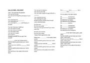 English Worksheet: Hall of Fame Song