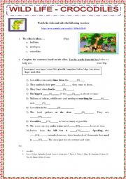 English Worksheet: WILD LIFE - CROCODILES