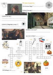 English Worksheet: Enjoy Halloween with Harry Potter 2 !