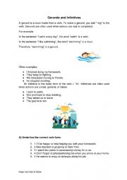 English Worksheet: Geruns and infinitives