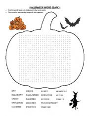 Halloween Word Search