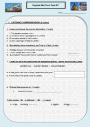 English Worksheet: listening comprehension