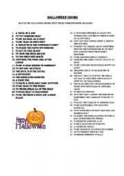 English Worksheet: Halloween Idioms