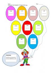 Opposites worksheet