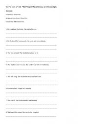 English Worksheet: Time words