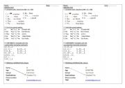 Simple test on verb be, personal info and vocabulary about continents