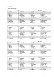 English Worksheet: Synonyms