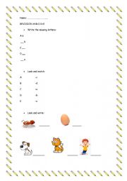 English Worksheet: a b c d e revision