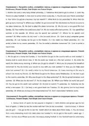 English Worksheet: Present, Past, Future Simple, Present Continuous 