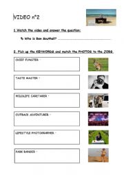 English Worksheet: 2 VIDEOS 