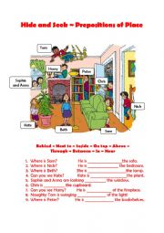 Hide and Seek - Prepositions of Place