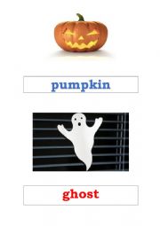 English Worksheet: Halloween cards - names