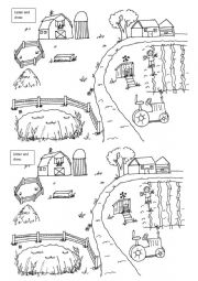 English Worksheet: FARM ANIMALS. Listen and Draw. Match