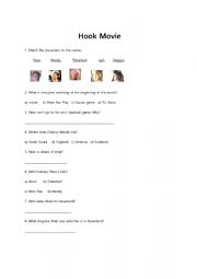 English Worksheet: Hook Worksheet