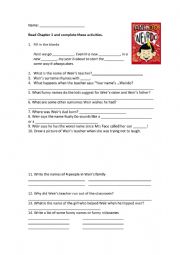 Weirdo by Ahn Do - Chapter 1 Comprehension Worksheet