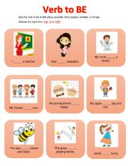 English Worksheet: Verb to be