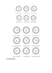 English Worksheet: CLOCKS - TELL THE TIME