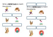 English Worksheet: WOW Verbs