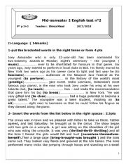 English Worksheet: mid test 
