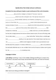 English Worksheet: Spooky Story