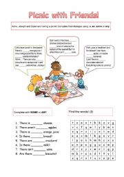 English Worksheet: Picnic with friends!