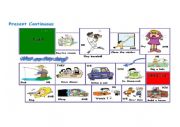 English Worksheet: PRESENT CONTINUOUS BOARD GAME GAME