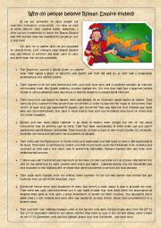 English Worksheet: ROMAN EMPIRE - Reading and Writing