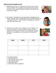 English Worksheet: Likes and Dislikes