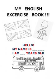 English Worksheet: MY ENGLISH EXERCISE BOOK COVER
