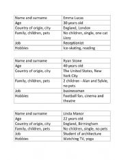 English Worksheet: Fake identity 