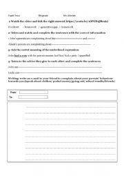 English Worksheet: generation gap