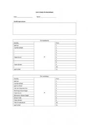 English Worksheet: Daily routine