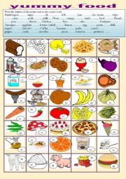 English Worksheet: wonderful food 