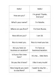 English Worksheet: Introduction question games