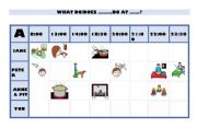 English Worksheet: daily routines