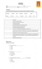 The Founder film worksheet