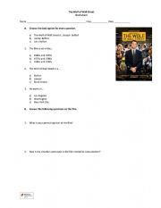 The Wolf of Wall Street film worksheet
