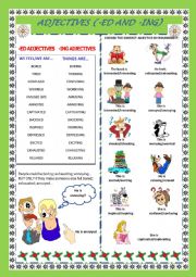 English Worksheet: Adjectives ending in -ed and -ing