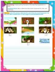 English Worksheet: SEQUENCING