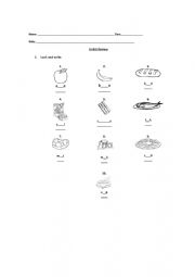 English Worksheet: Food review