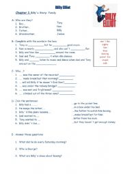 English Worksheet: Billy Elliot worksheet