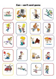 English Worksheet: jogo da memoria CAN